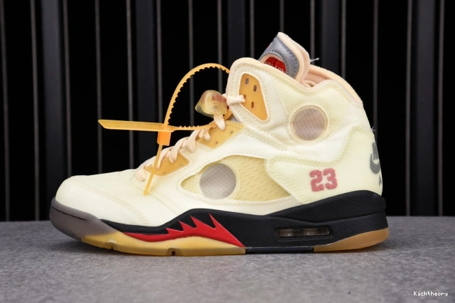 Kick Theory DH8565-100 Jordan Retro 5 Sail OFF-WHITE 0715